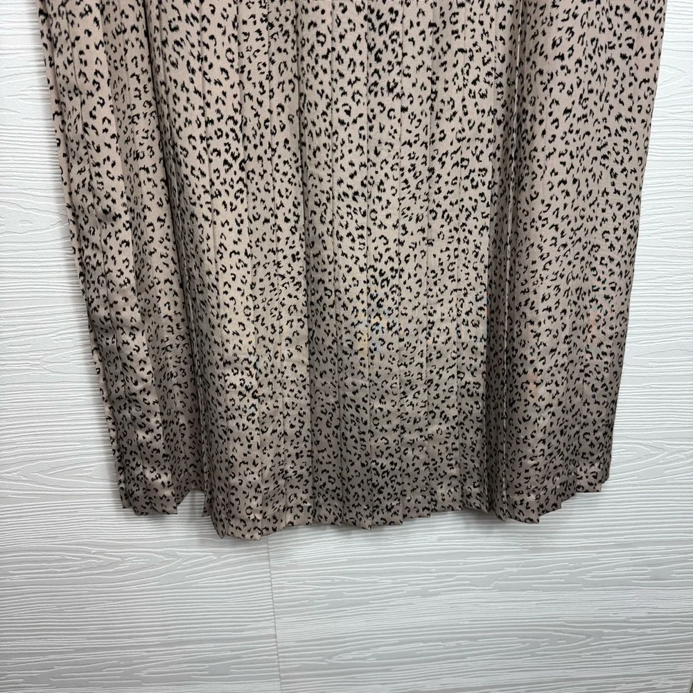 Vintage‎ Andrea Gayle Pleated Leopard printed Skirt